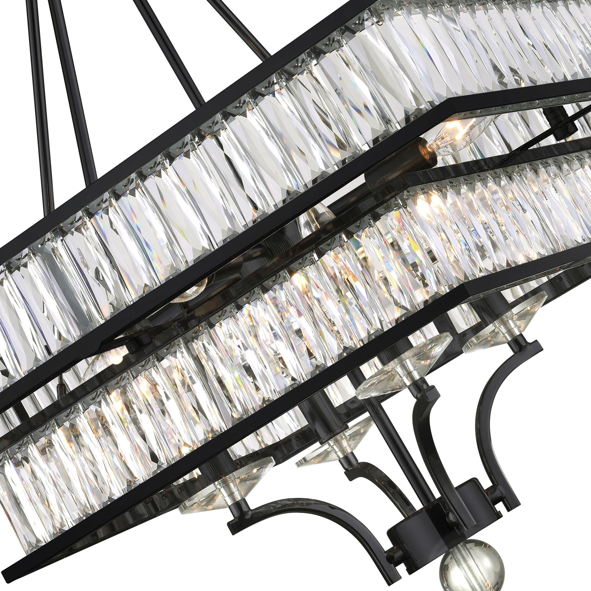 Shalia 8 Light 23 inch Black Chandelier Ceiling Light