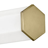 Facet LED 32 inch Heritage Brass Vanity Light Wall Light, Vertical