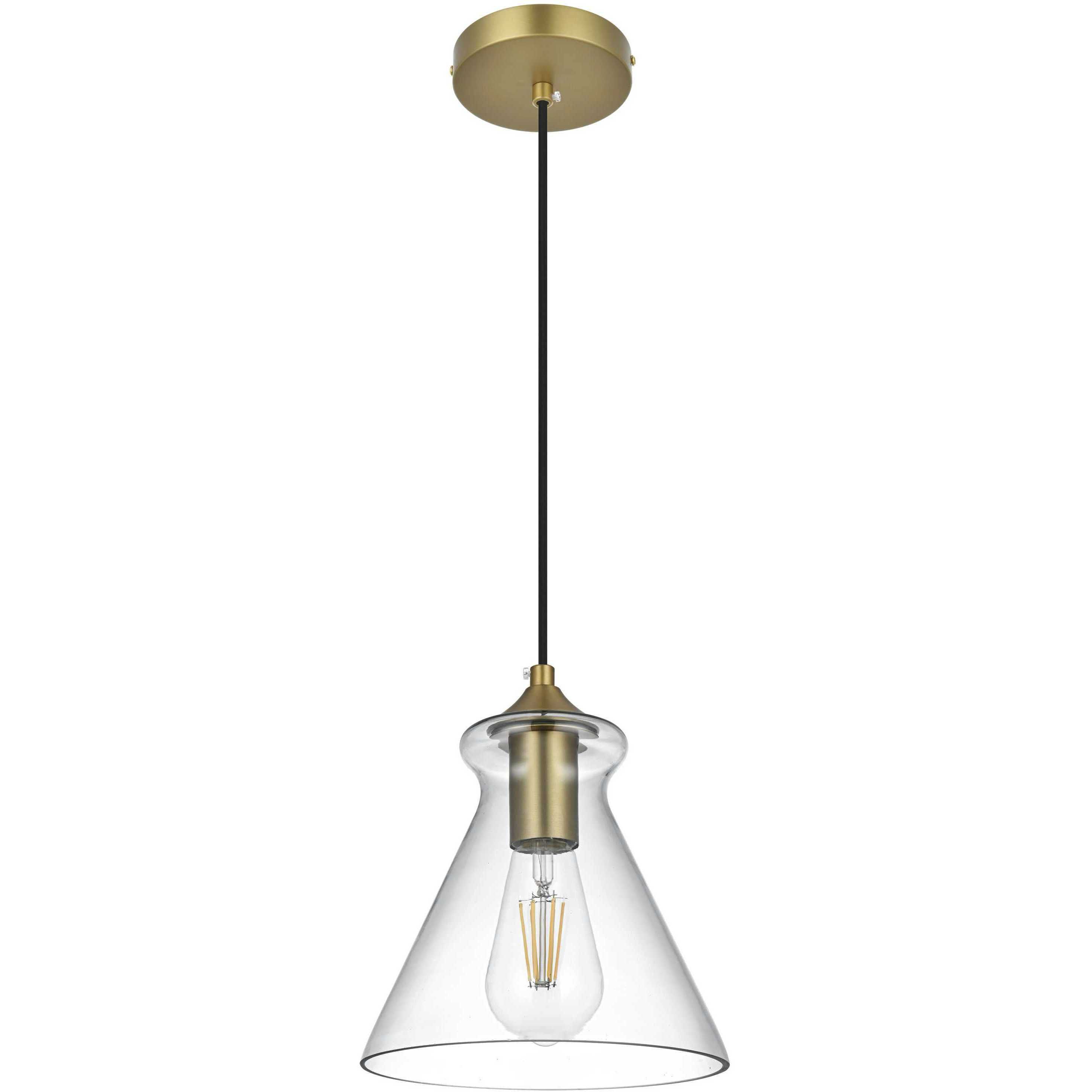 Destry 1 Light 8 inch Satin Gold Pendant Ceiling Light