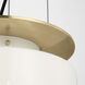 Ray Booth Elias LED 13 inch Antique-Burnished Brass Floating Pendant Ceiling Light