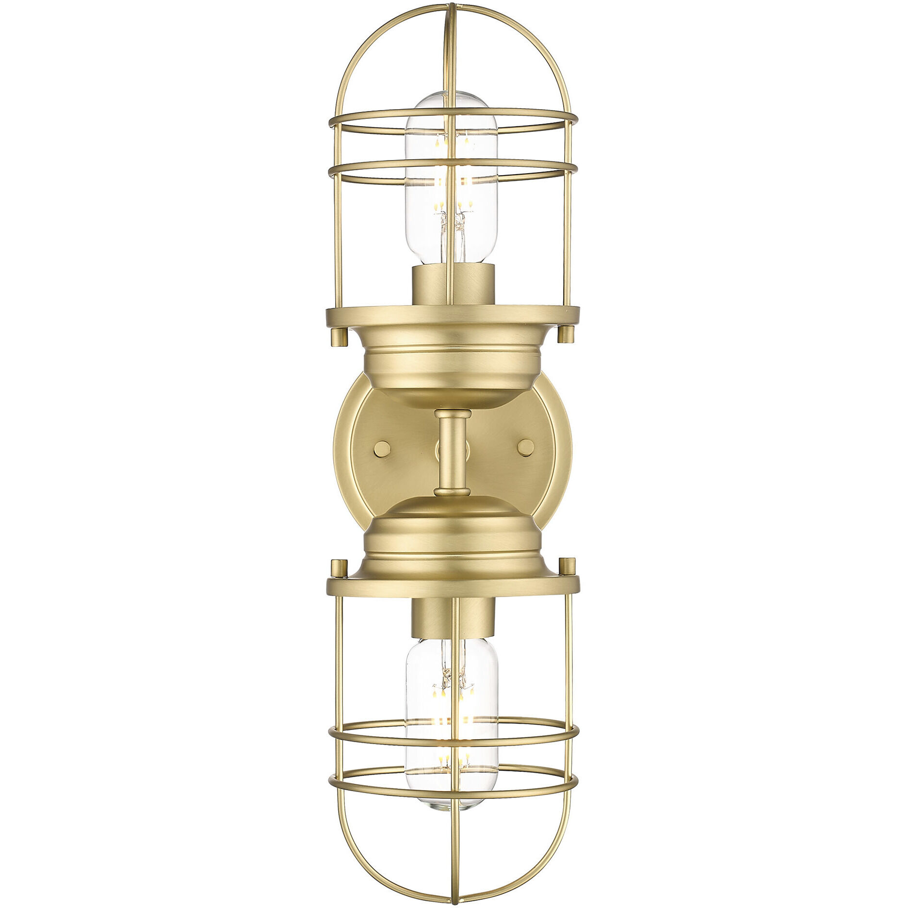 Seaport Vanity Wall Light in Brushed Champagne Brass