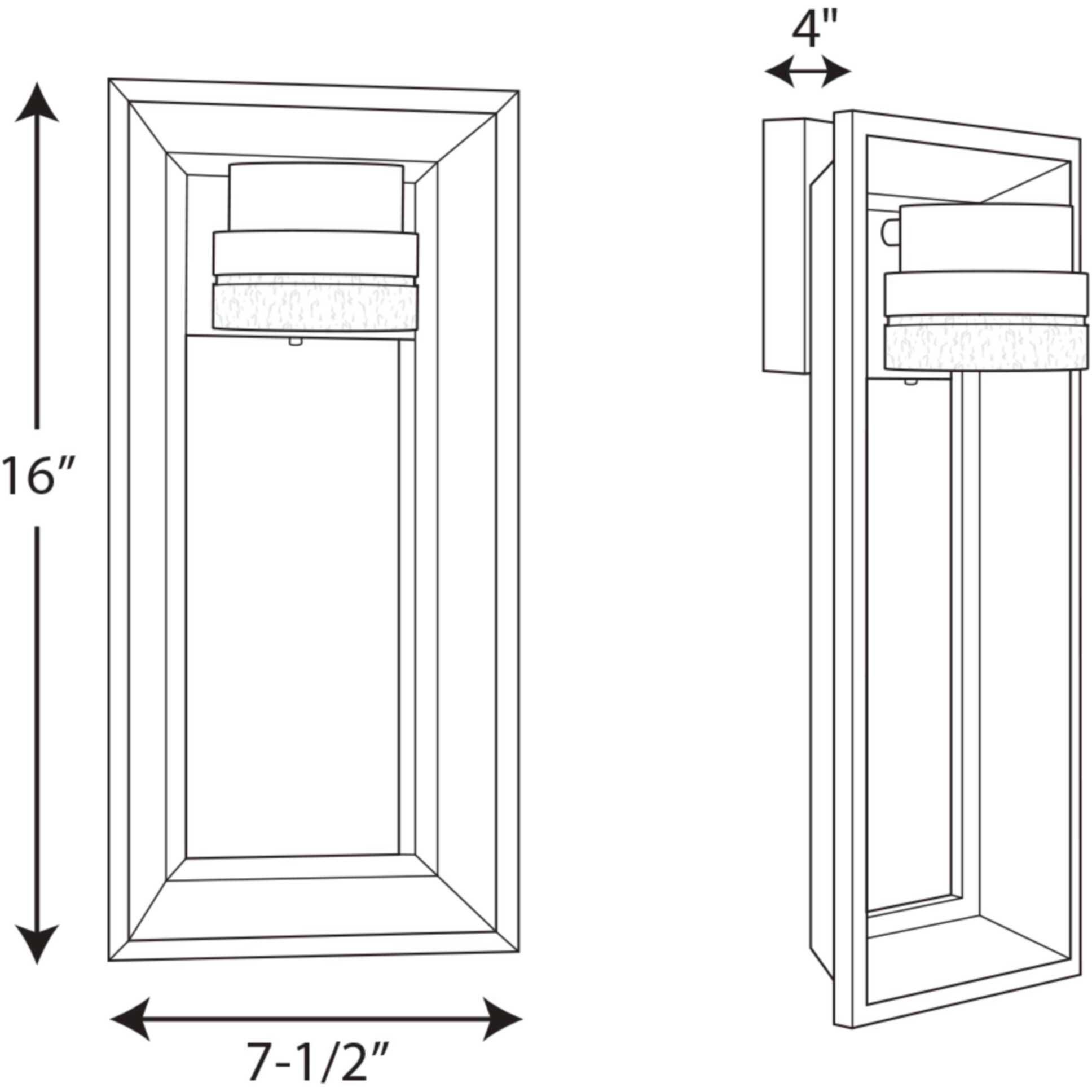 Z-1010 LED LED 16 inch Textured Black Outdoor Wall Lantern, Progress LED