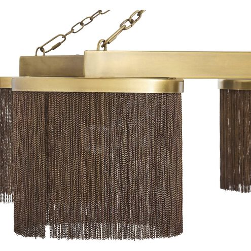 Langston 5 Light 46 inch Antique Brass Chandelier Ceiling Light