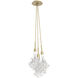Blossom LED 9.7 inch Gilded Brass Pendant Ceiling Light in 2700K LED, Cluster