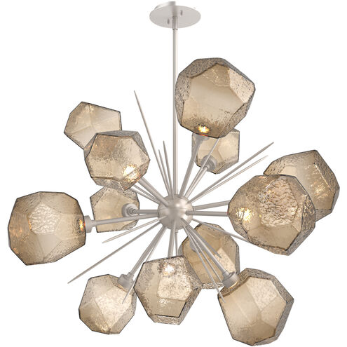 Gem LED 38.4 inch Beige Silver Chandelier Ceiling Light in Metallic Beige Silver, Bronze, 2700K LED, Starburst