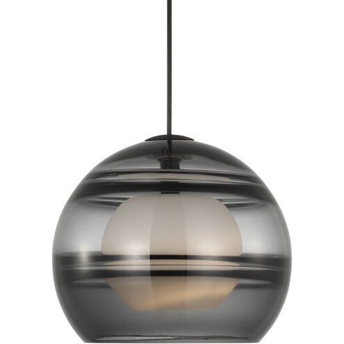 Sean Lavin Sedona 1 Light 12.4 inch Nightshade Black Pendant Ceiling Light in Transparent Smoke Glass, No Lamp Included