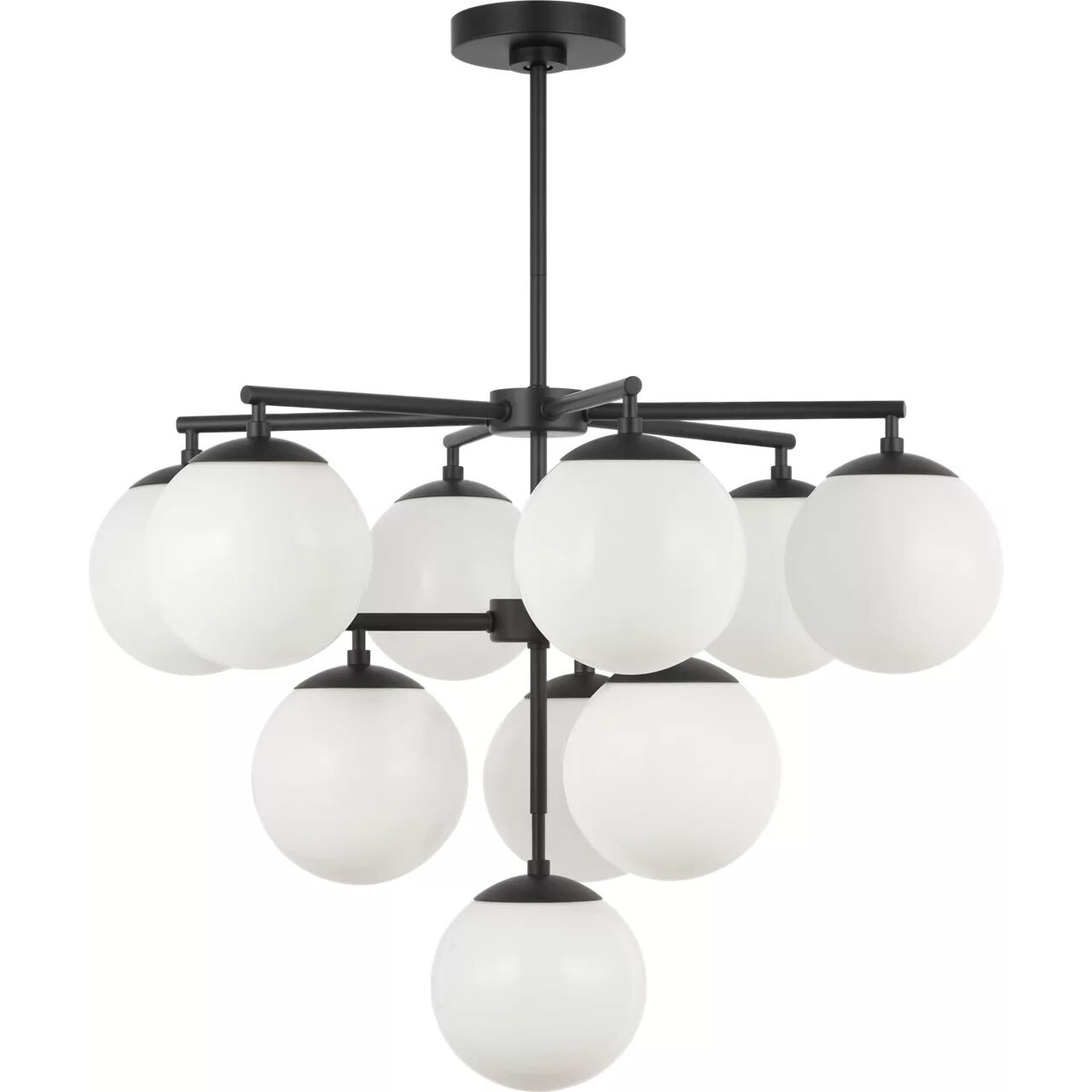 Nube 10 Light 26 inch Midnight Black Chandelier Ceiling Light in Standard