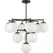 Nube 10 Light 26 inch Midnight Black Chandelier Ceiling Light in Standard