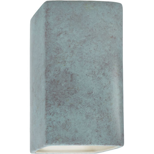 Ambiance Rectangle LED 7.25 inch Verde Patina ADA Wall Sconce Wall Light, Large