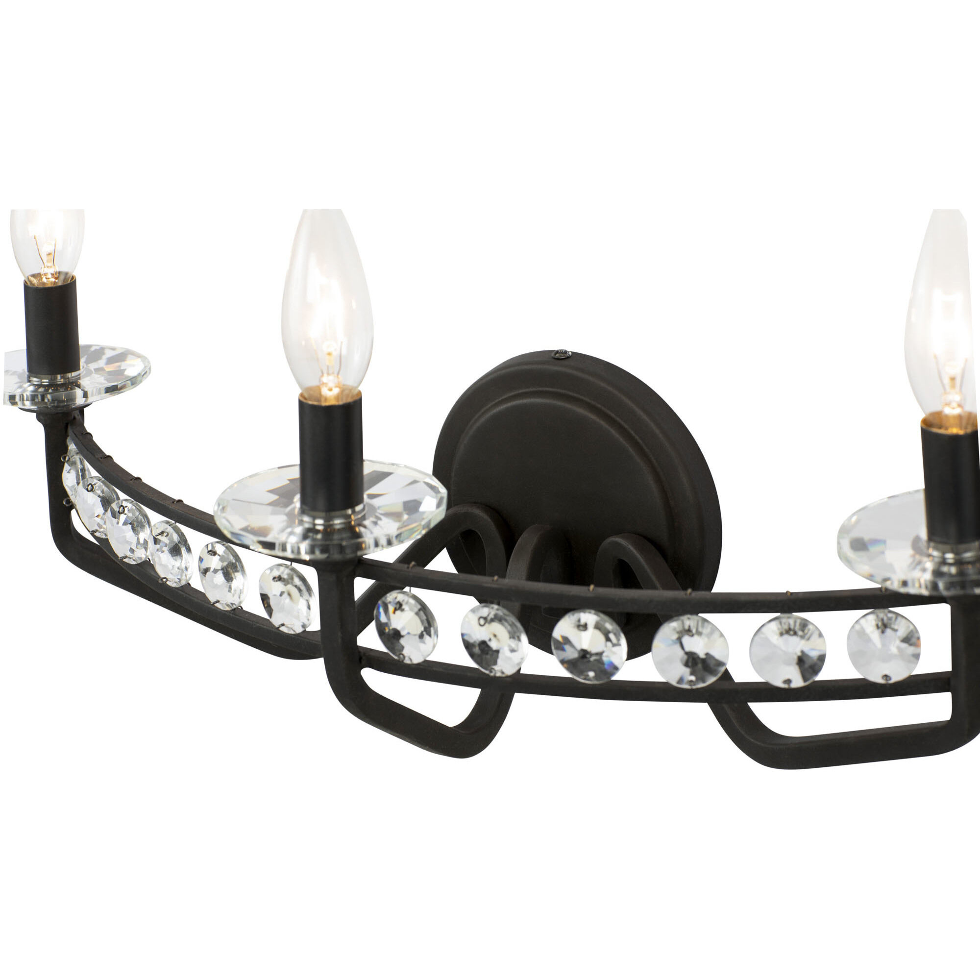 Monroe 3 Light 21 inch Carbon Bath Vanity Wall Light
