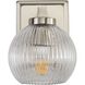 Elliott 1 Light 7.25 inch Pewter Vanity Light Wall Light in Ribbed Clear