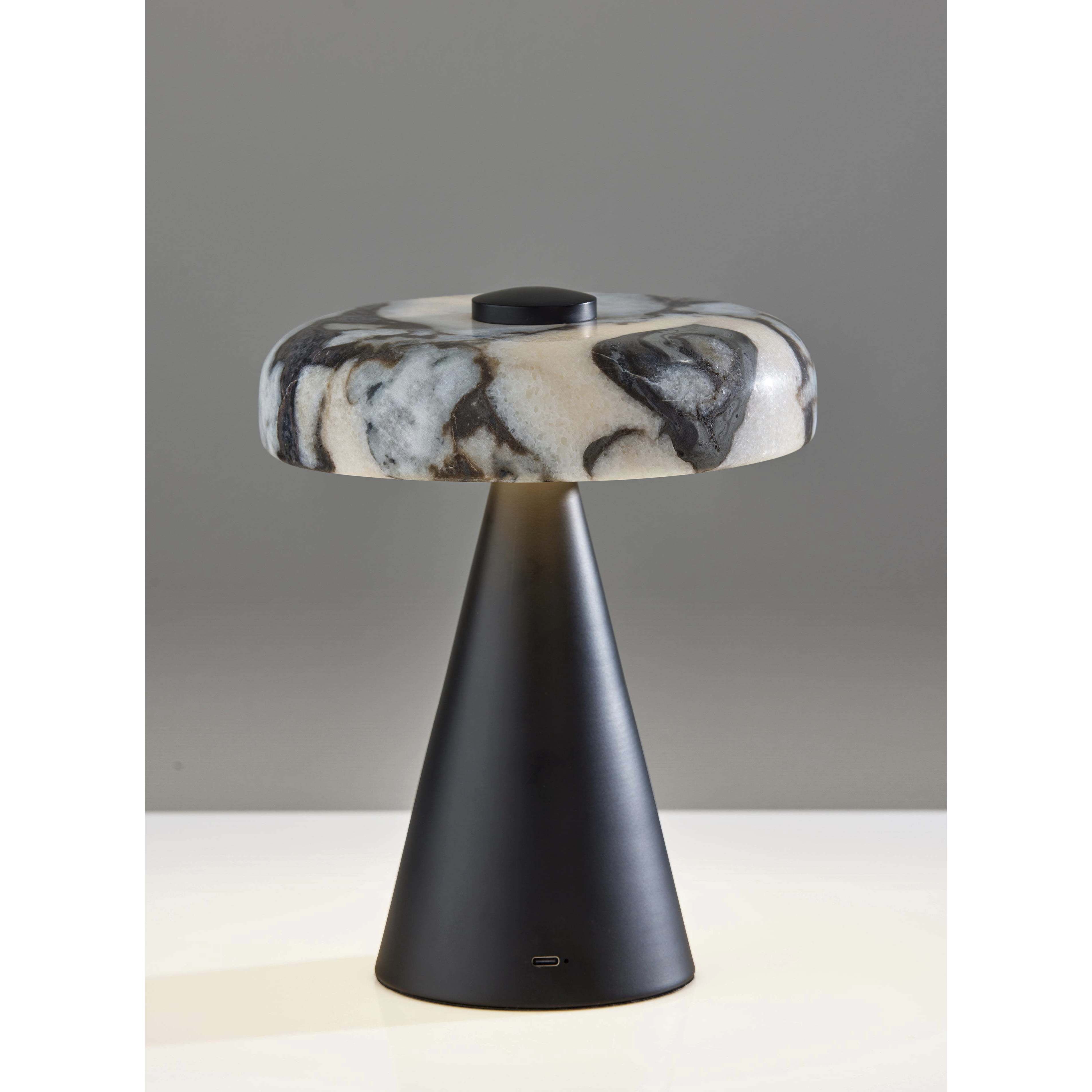 Randy 9 inch 3.00 watt Black Cordless Table Lamp Portable Light