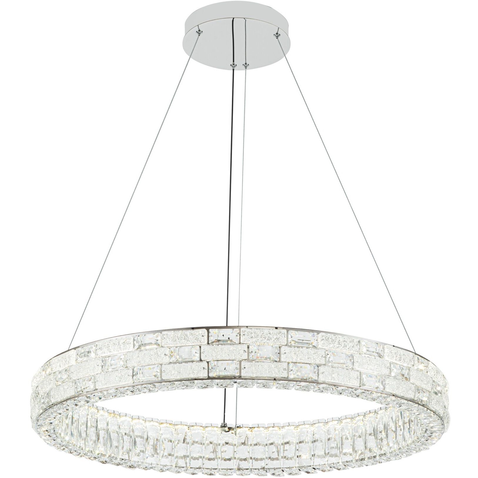 Elegance LED 29.92 inch Polished Nickel Chandelier Ceiling Light