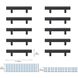 Dior Matte Black Hardware Drawer Pull in 3in Center to Center Bar, Set of 10
