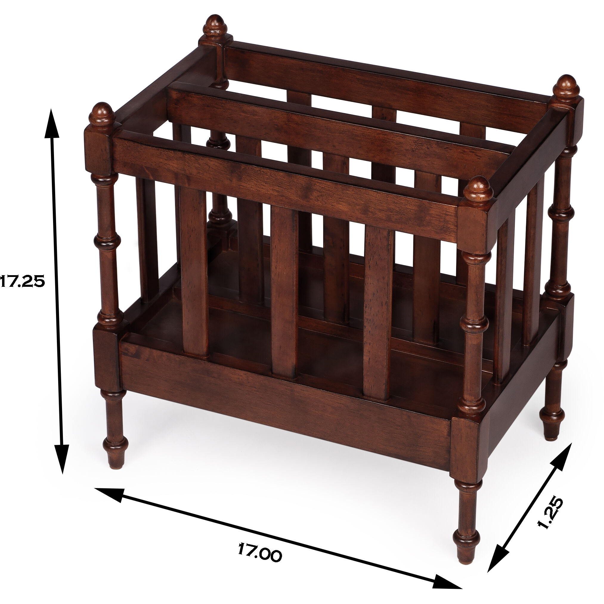 Masterpiece Holden  Antique Cherry Magazine Rack/Media Storage