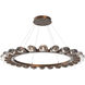 Pebble LED Burnished Bronze Chandelier Ceiling Light, Ring