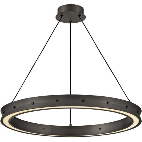 Althea LED 26 inch Satin Black Chandelier Ceiling Light