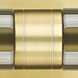 Ballston Urban 2 Light 24 inch Satin Gold Bath Vanity Light Wall Light in Light Smoke Glass
