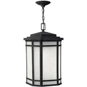 Cherry Creek LED 12 inch Vintage Black Outdoor Hanging Lantern