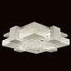 Terra 4 Light 16.75 inch Silver Flush Mount Ceiling Light in Rake Cast Glass