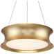 Tango LED 20 inch Gold Leaf Chandelier Ceiling Light