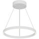 Cerchio LED 17.75 inch White Pendant Ceiling Light