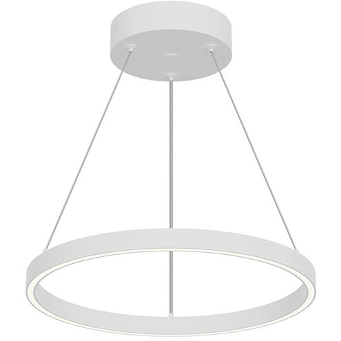 Cerchio LED 17.75 inch White Pendant Ceiling Light
