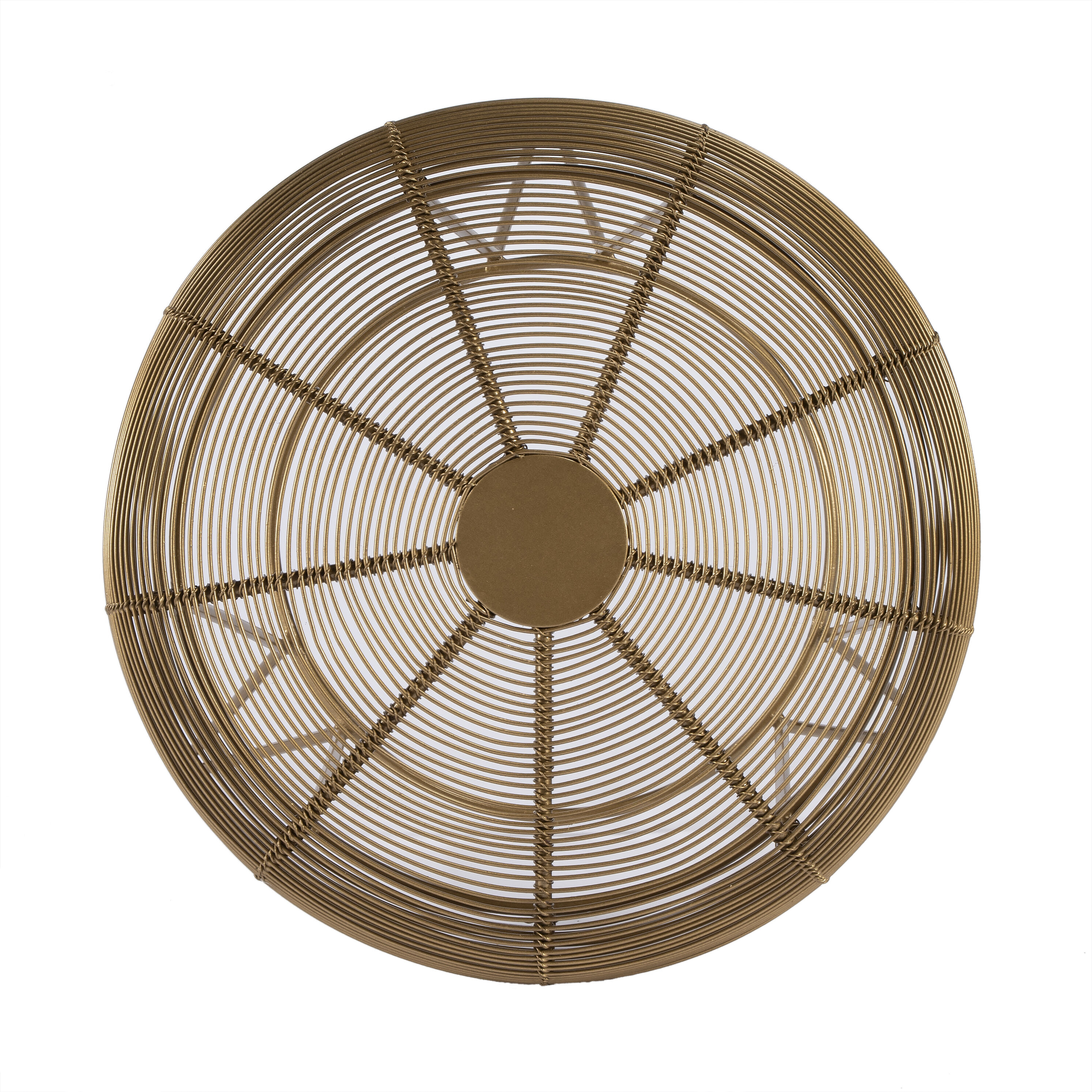 Allen Decorative Wire Side Table in Antique Gold