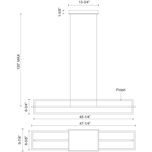 Mondrian Linear Pendant Ceiling Light
