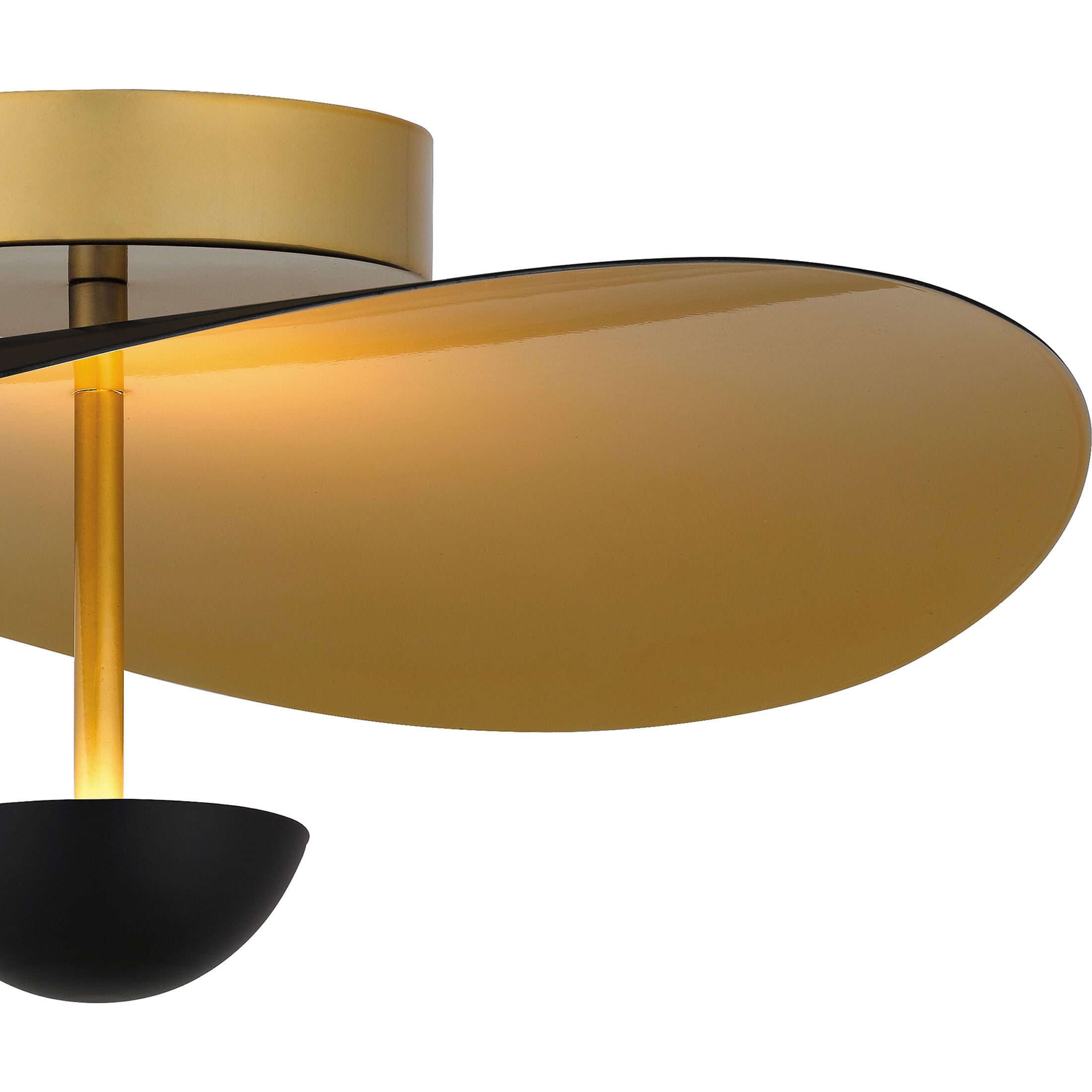 Azure LED 18.5 inch Matte Black Semi-Flush Mount Ceiling Light, Large