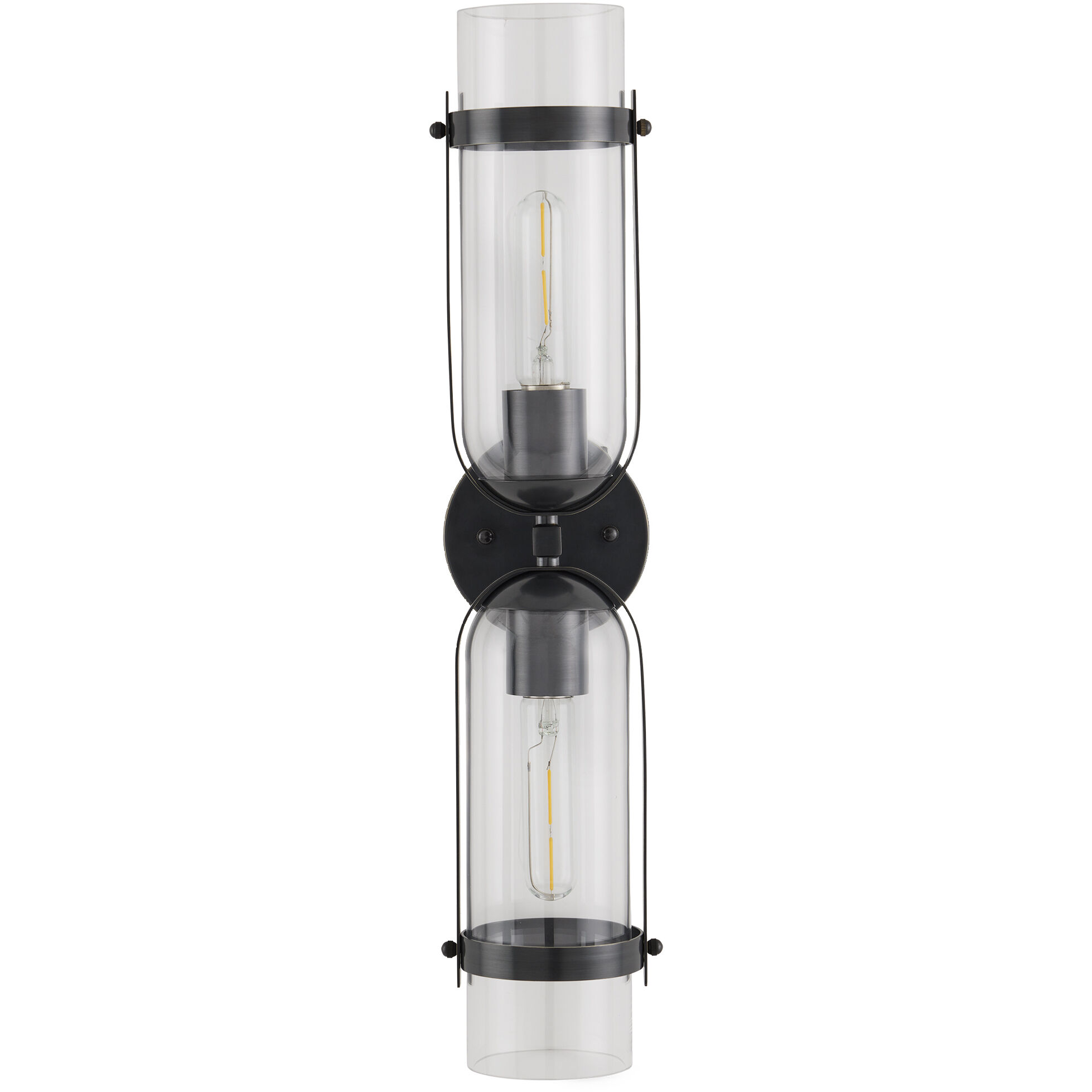 Bonardi 2 Light 5 inch Oil Rubbed Bronze and Clear Bath Sconce Wall Light