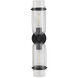 Bonardi 2 Light 5 inch Oil Rubbed Bronze and Clear Bath Sconce Wall Light