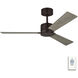 Rozzen 44 inch Aged Pewter with Light Grey Weathered Oak Blades Indoor/Outdoor Ceiling Fan