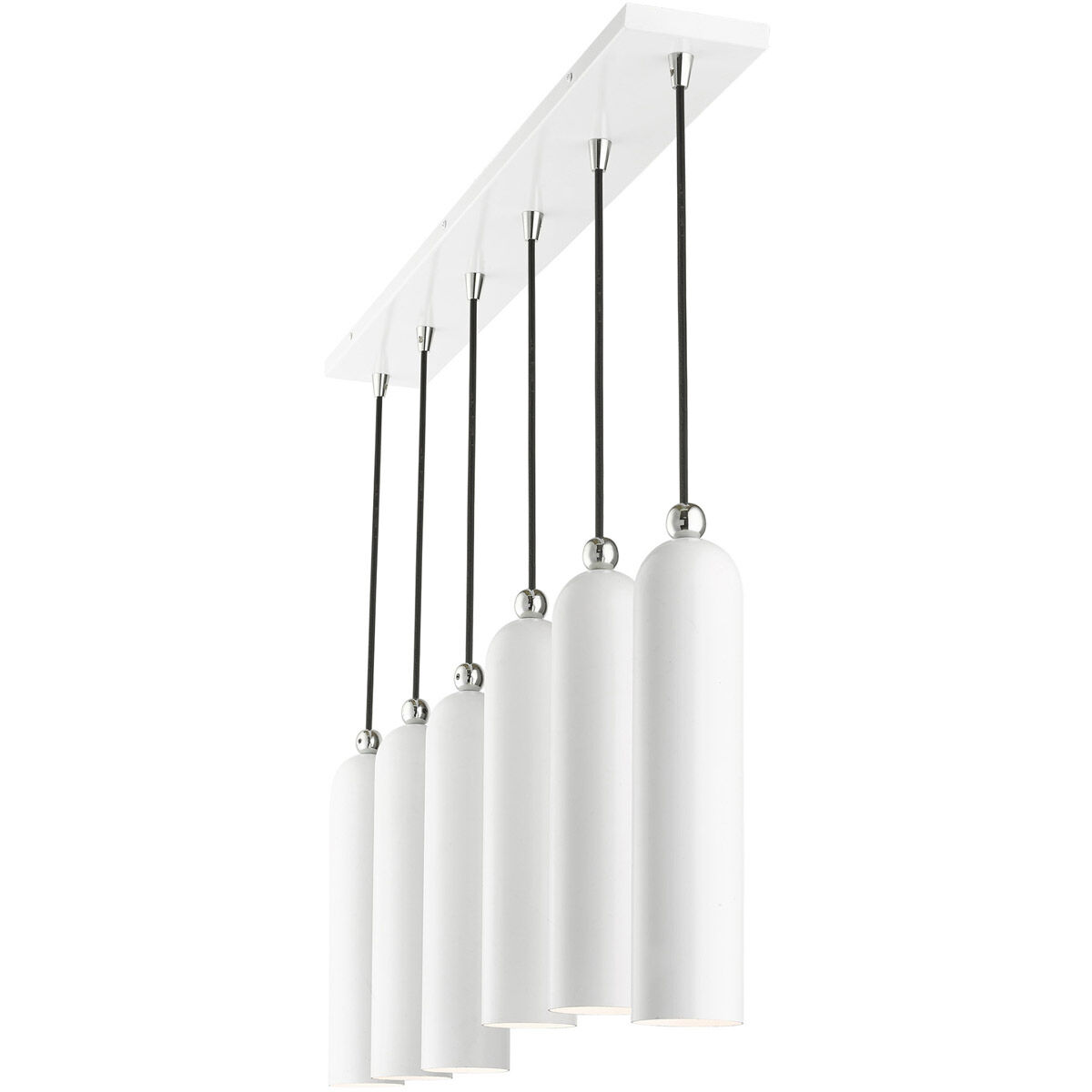 Ardmore 6 Light 44 inch Shiny White Finish Linear Pendant Ceiling Light