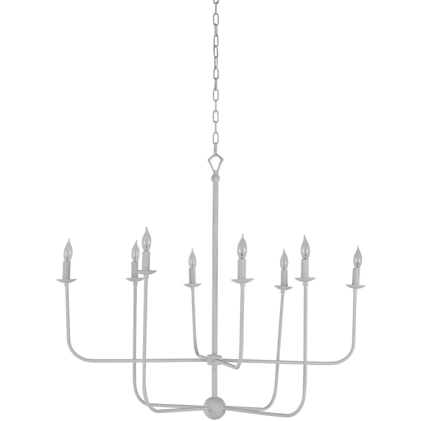 Lilly 8 Light 42 inch Plaster White Chandelier Ceiling Light