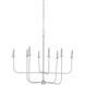 Lilly 8 Light 42 inch Plaster White Chandelier Ceiling Light