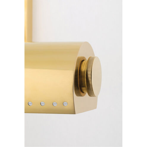 Hampshire 50 watt 15.75 inch Aged Brass Picture Light Wall Light, Medium