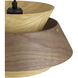 Yep Aalto 1 Light 13.25 inch Dark Walnut-Light Walnut Pendant Ceiling Light
