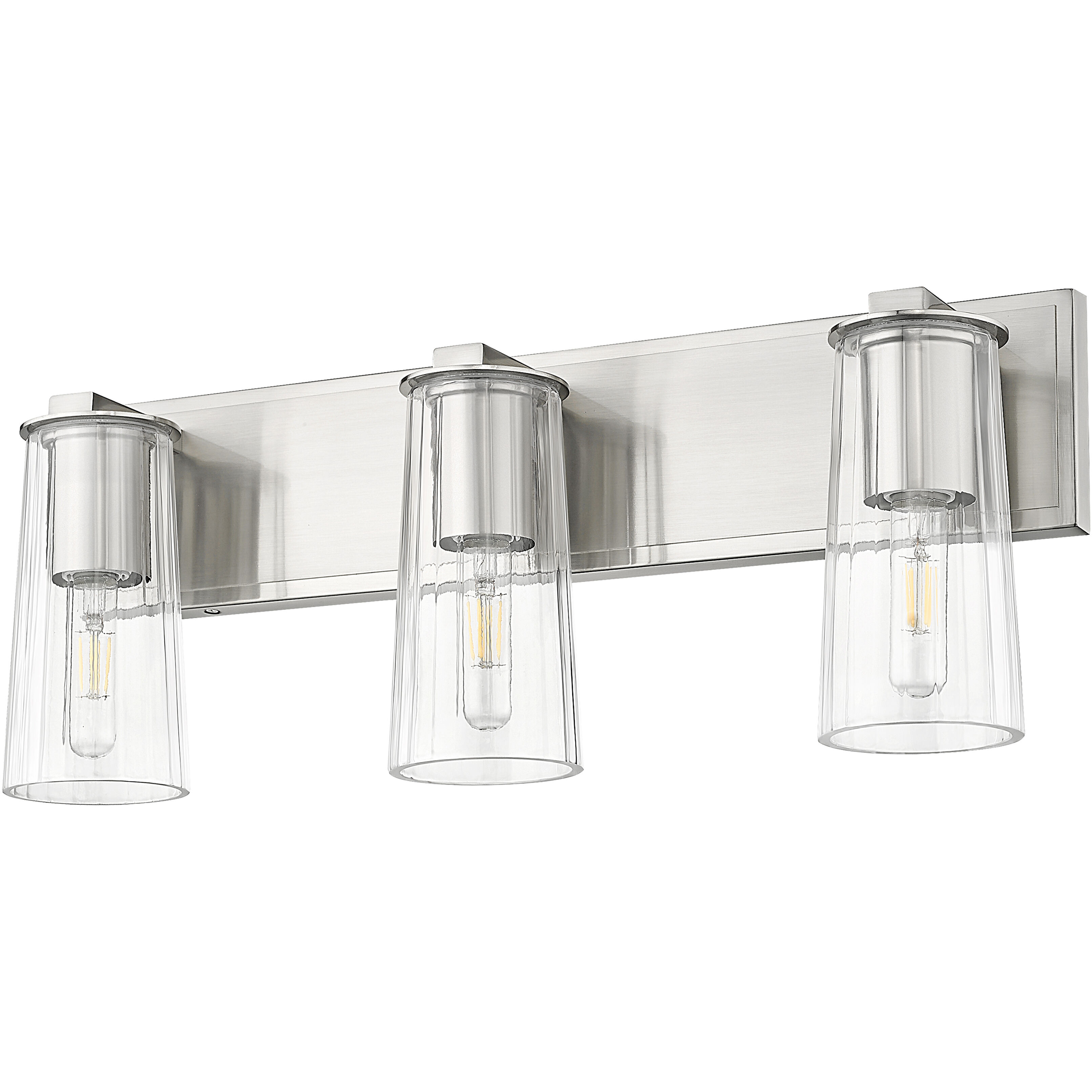 Titus 3 Light 24 inch Brushed Nickel Bath Vanity Light Wall Light