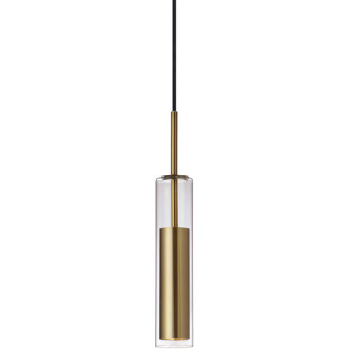 Luna LED 2.5 inch Aged Brass Pendant Ceiling Light