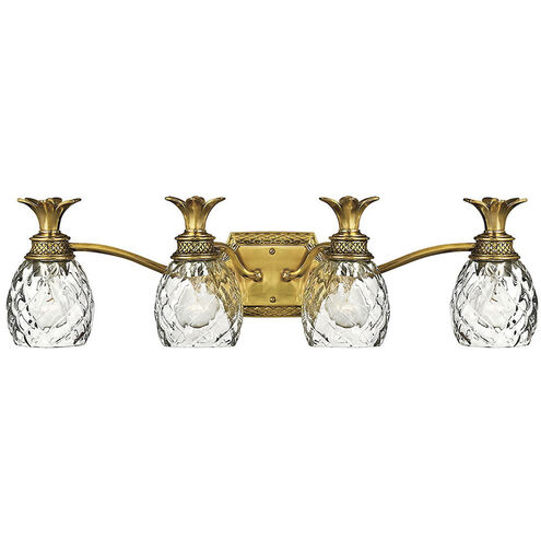 Plantation 4 Light 29 inch Burnished Brass Vanity Light Wall Light