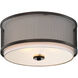 Modern 3 Light 14.75 inch Oil Rubbed Bronze Flush Mount Ceiling Light