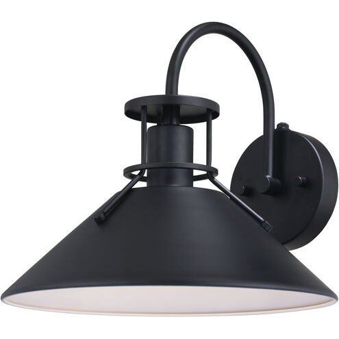 Canton LED 11 inch Matte Black and White Outdoor Wall