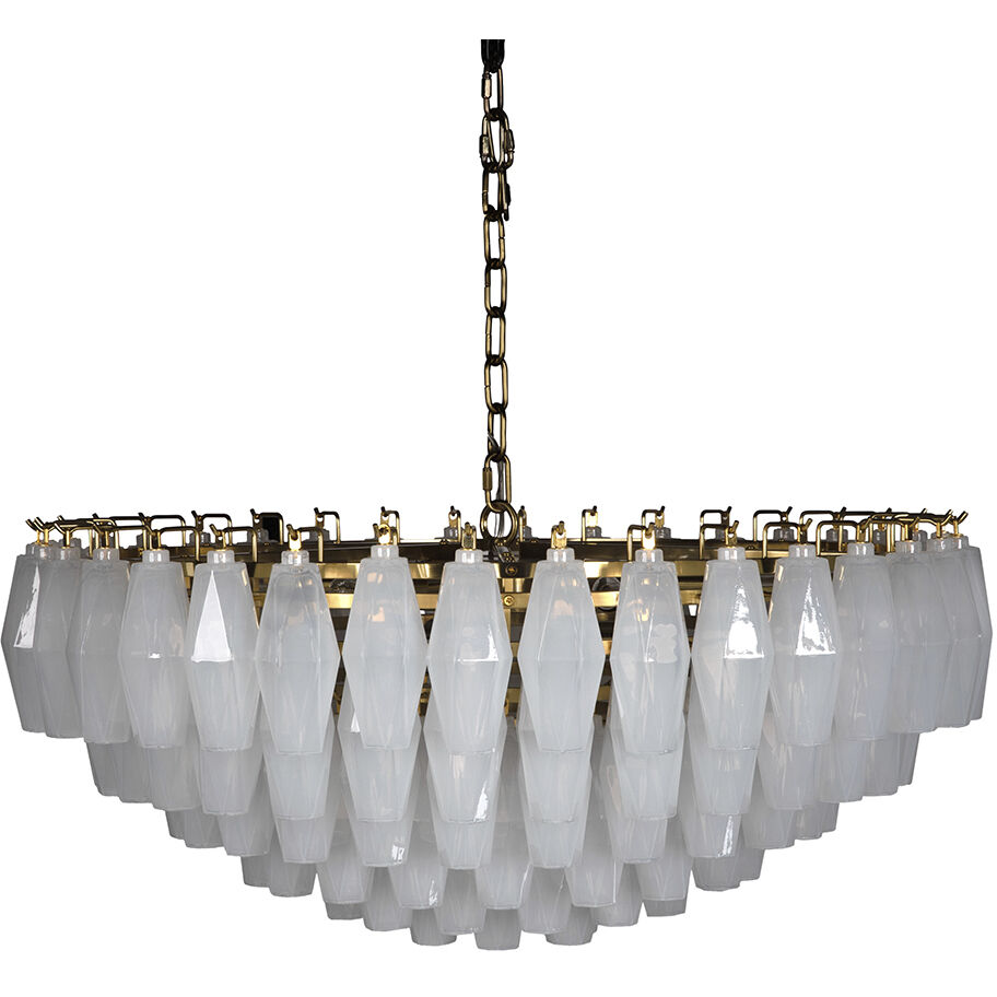 Ludmilla 9 Light 31 inch Antique Brass Chandelier Ceiling Light
