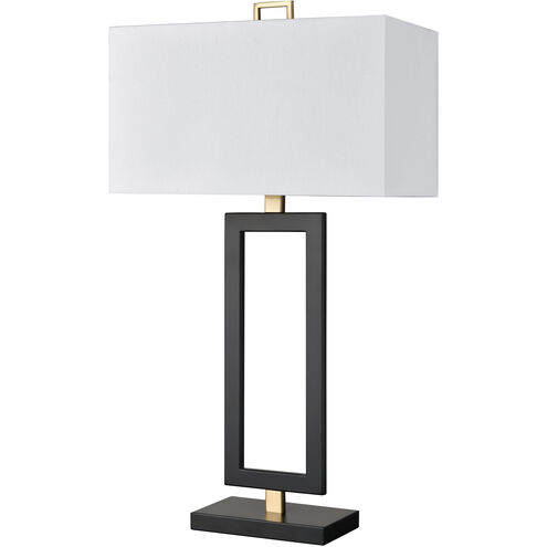 Composure 29 inch 150.00 watt Matte Black with Aged Brass Table Lamp Portable Light