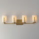Dart 4 Light 29.75 inch Natural Aged Brass Bath Vanity Wall Light