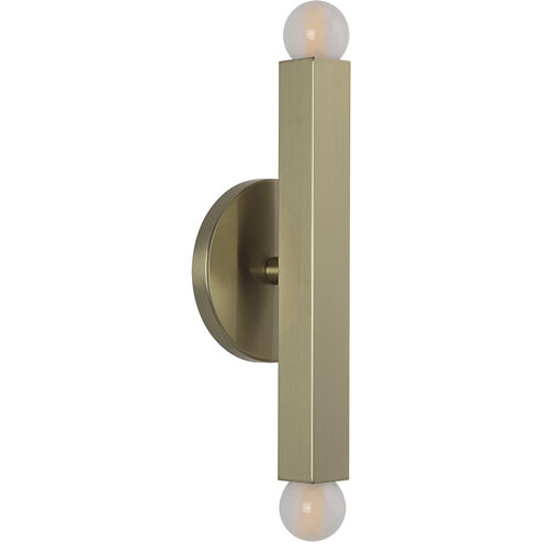 Kassie 2 Light 5 inch Burnished Brass Wall Sconce Wall Light