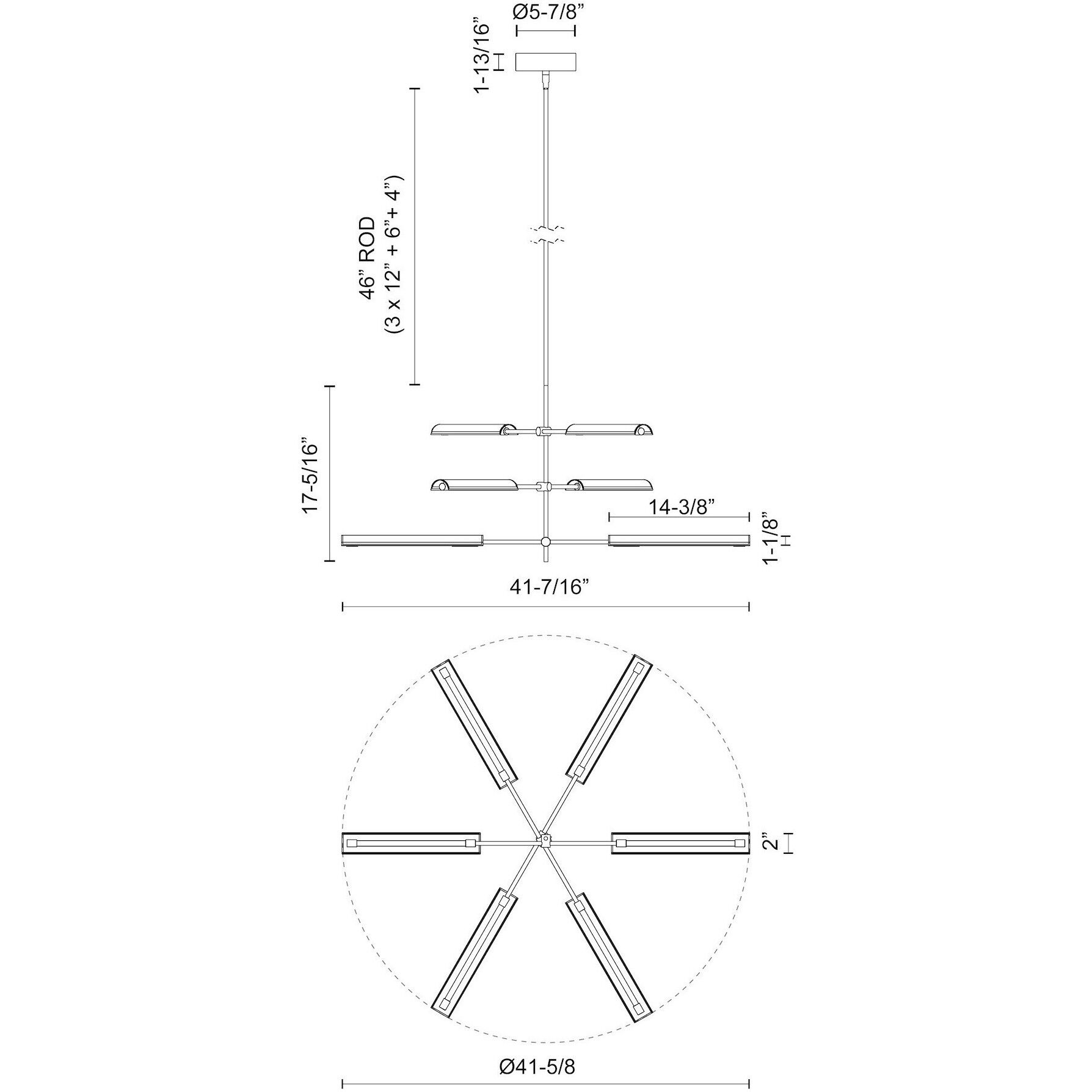 Astrid Multi Pendant Ceiling Light in Vintage Brass