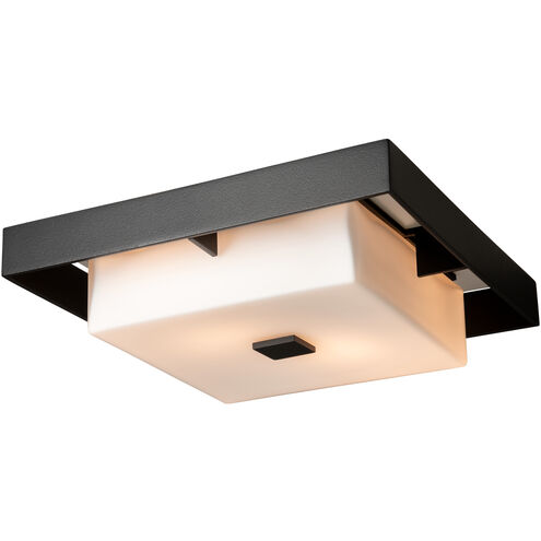 Shadow Box 2 Light 12 inch Oil Rubbed Bronze and Natural Iron Outdoor Flush Mount, Small