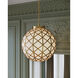 Polyhedron 1 Light 16 inch Antique Brass Pendant Ceiling Light, Small